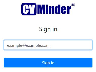 CVMinder applicant sign in
